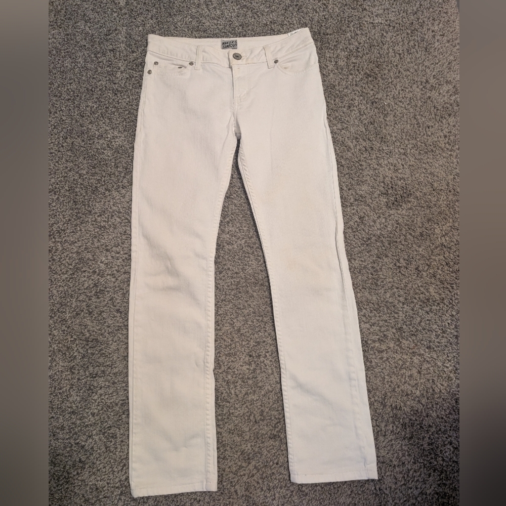 Naked & Famous “Skinny Girl” White Stretch Jeans – Size 27 – Made in Canada